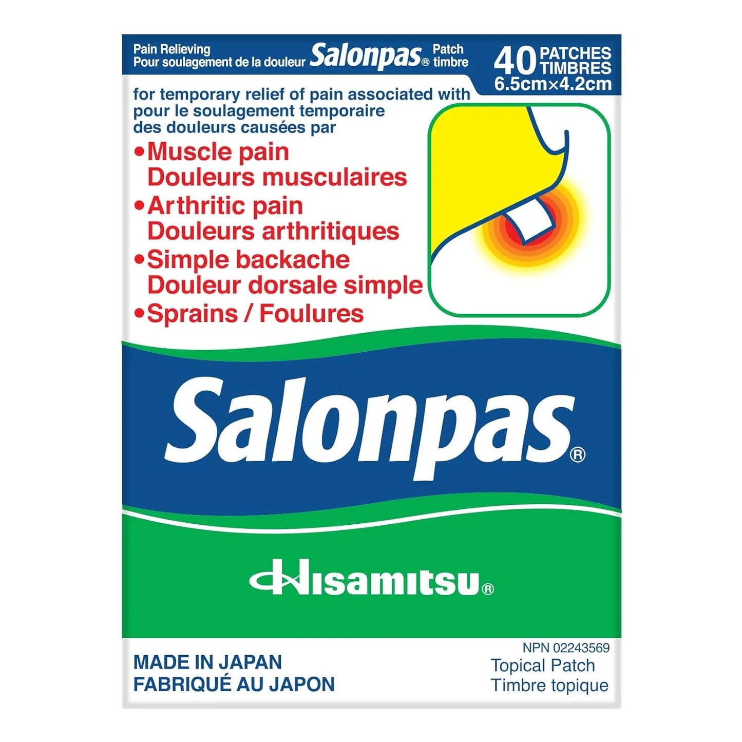 Salonpas Pain Relieving Patch (40 patches)